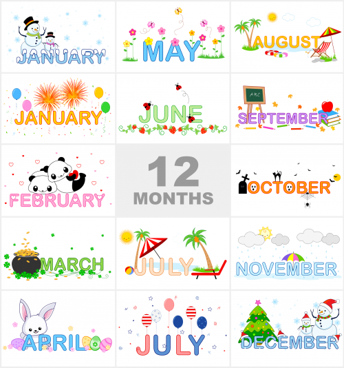 Months of the Year Printable Visual Aid - KidsPressMagazine.com