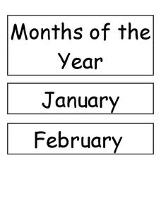 Months of the Year Printables for Pre-K - 3rd Grade | Lesson Planet