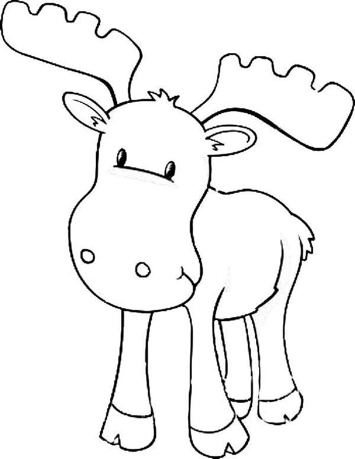 Moose Coloring Pages For Kids (PDF Printable) - Coloringfolder.com