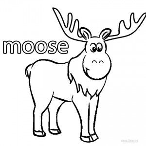 Printable Moose Coloring Pages For Kids