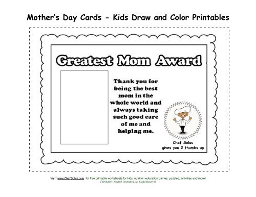 printable mothers day awards