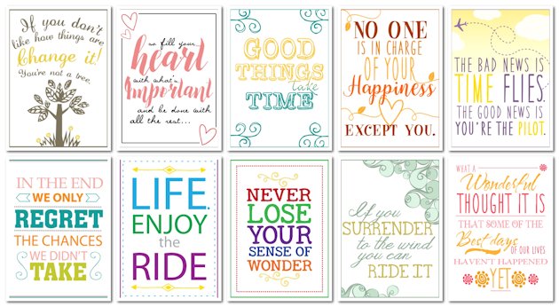 Get Inspired with 10 Free Motivational Quotes &  Classy Display Stand