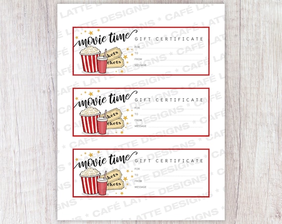 printable movie certificates