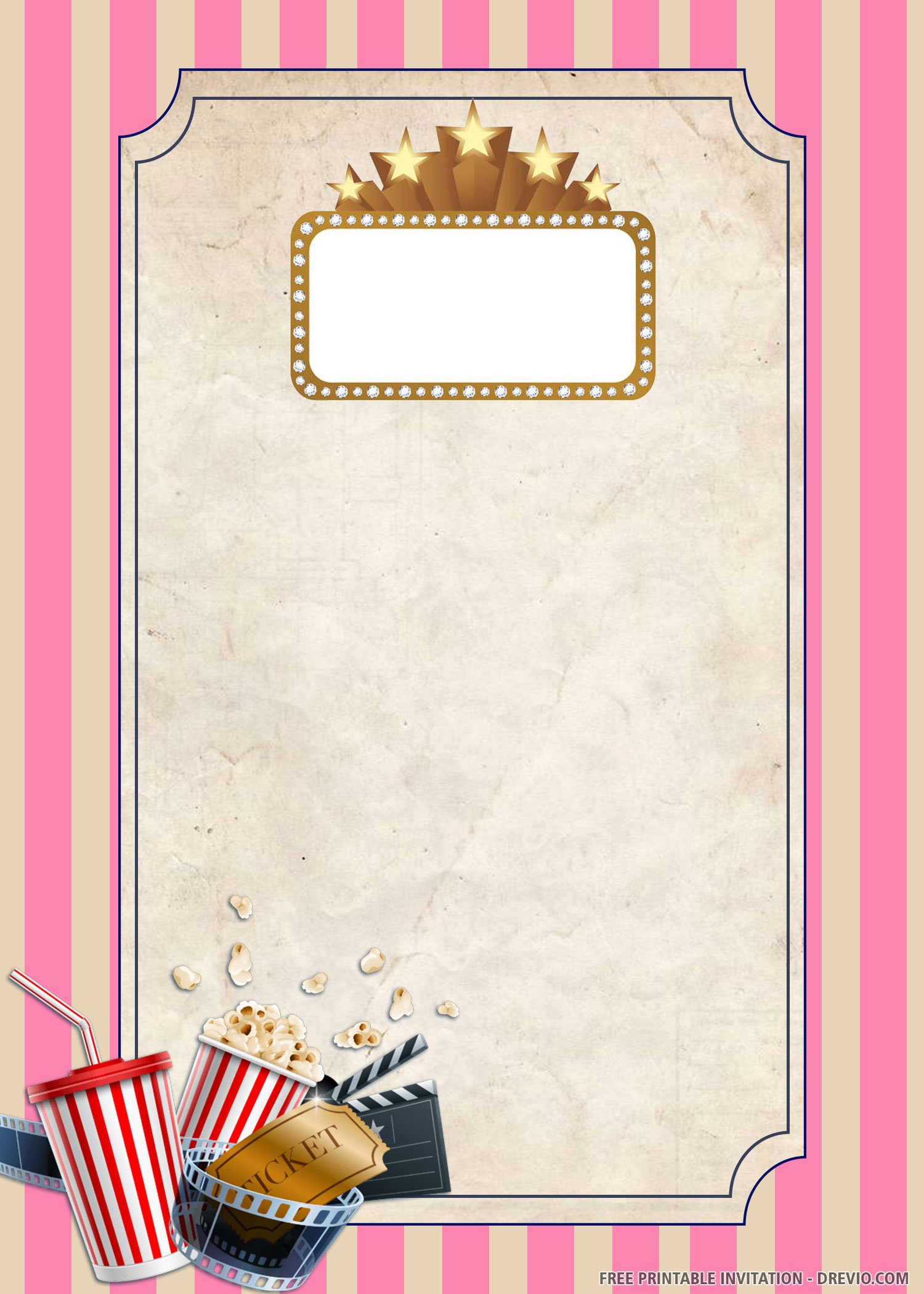 printable movie invitation templates