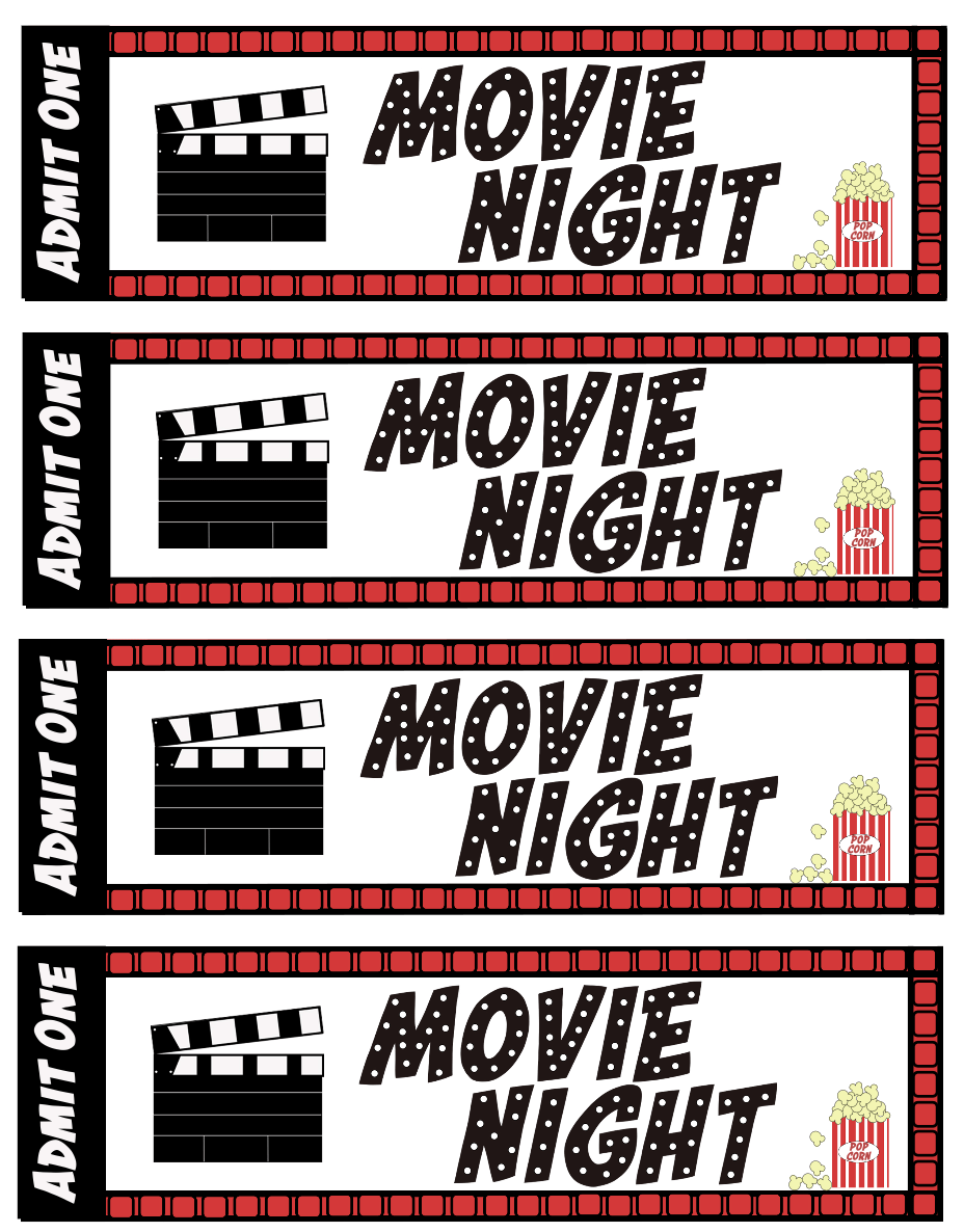 FREE Printable Movie Night Tickets For Your Next Family Movie Night 
