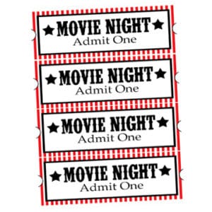 printable movie night tickets