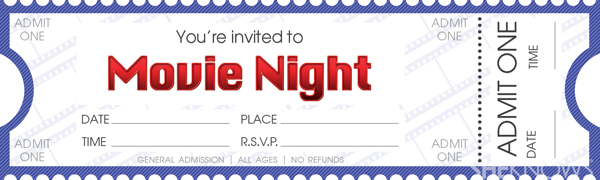 printable movie night tickets
