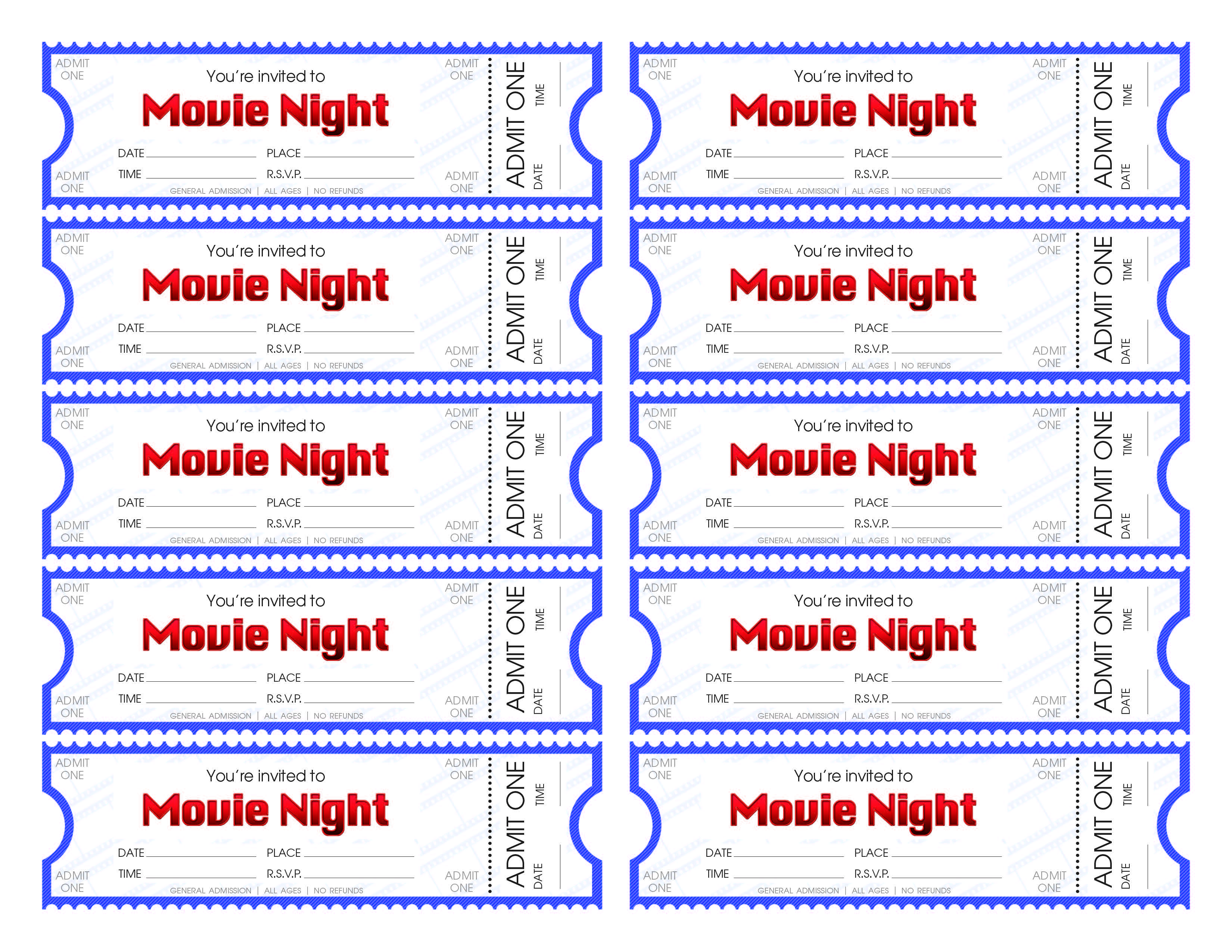 printable movie tickets online