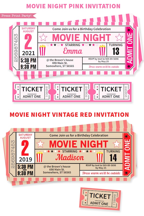printable movie tickets online