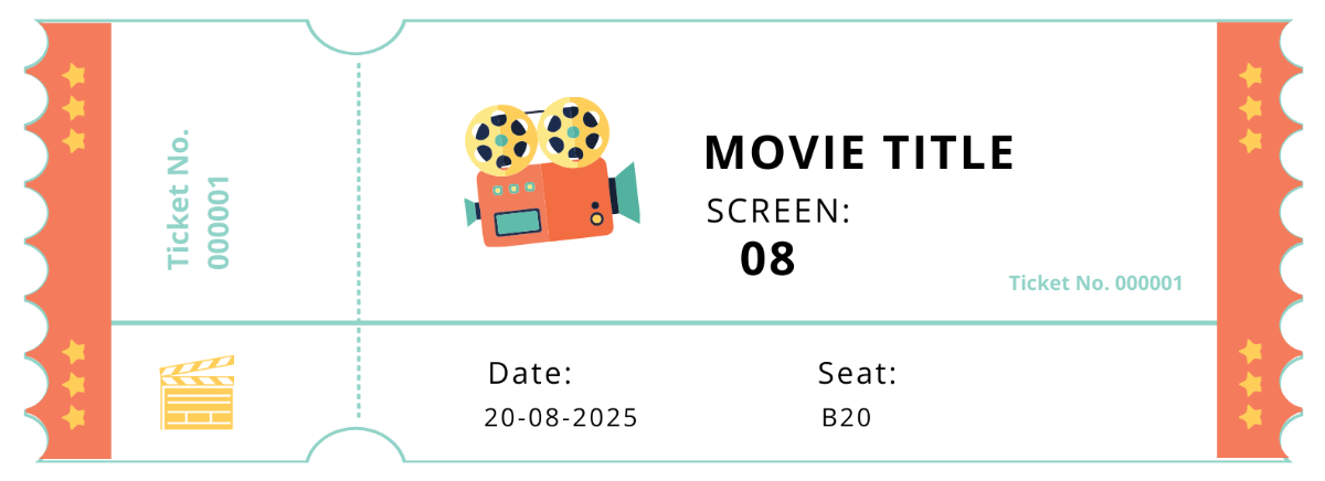 FREE Movie Ticket Templates Examples Edit Online Download FREE Movie Ticket Templates Examples Edit Online Download
