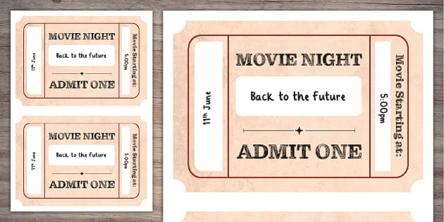 printable movie tickets