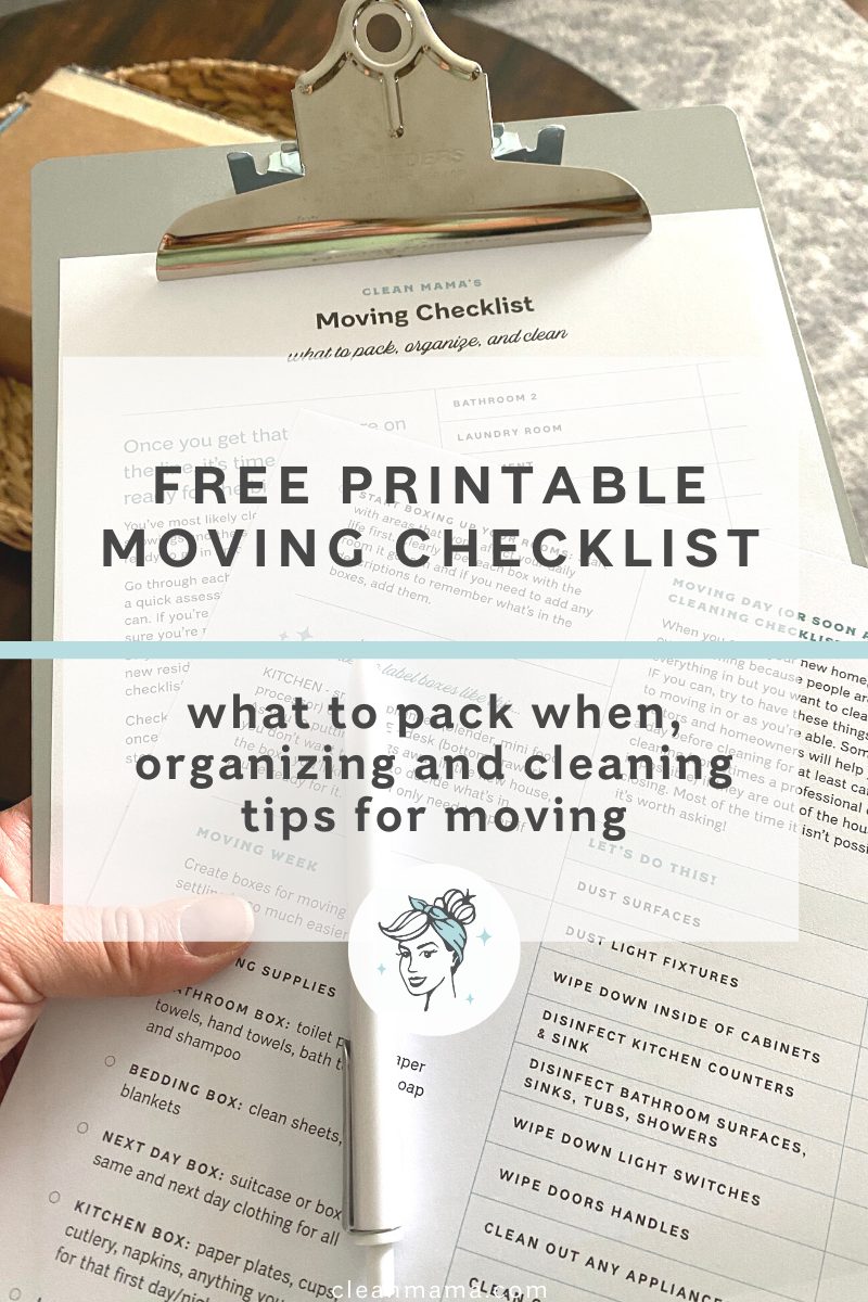 printable moving out checklist
