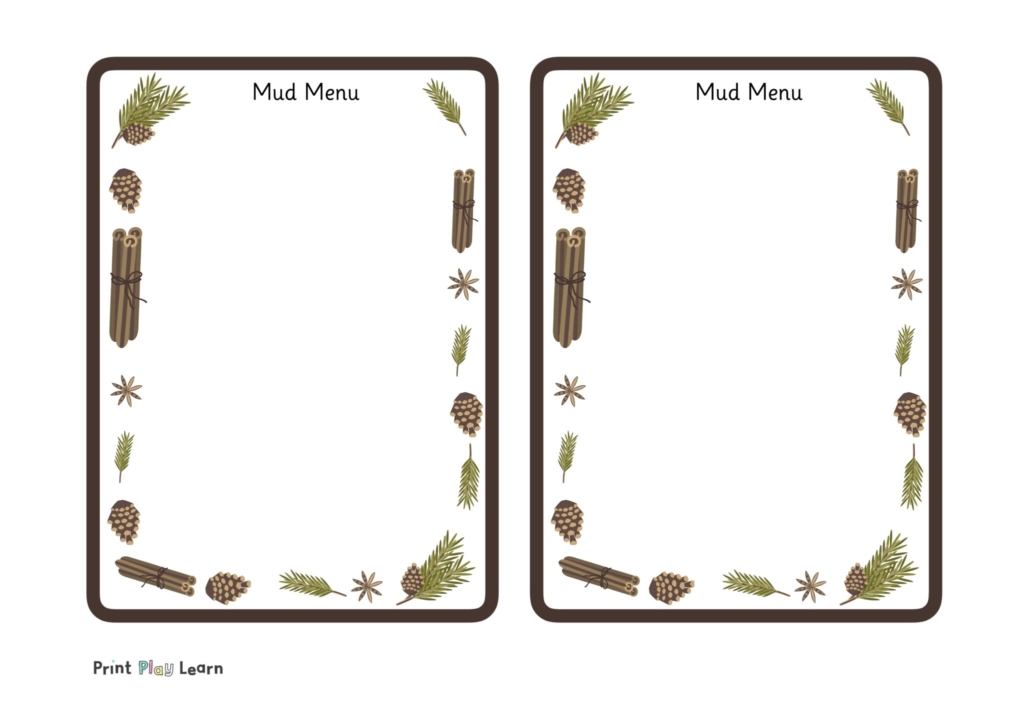 Mud Kitchen Recipe Paper - Printable Teaching Resources - Print ...