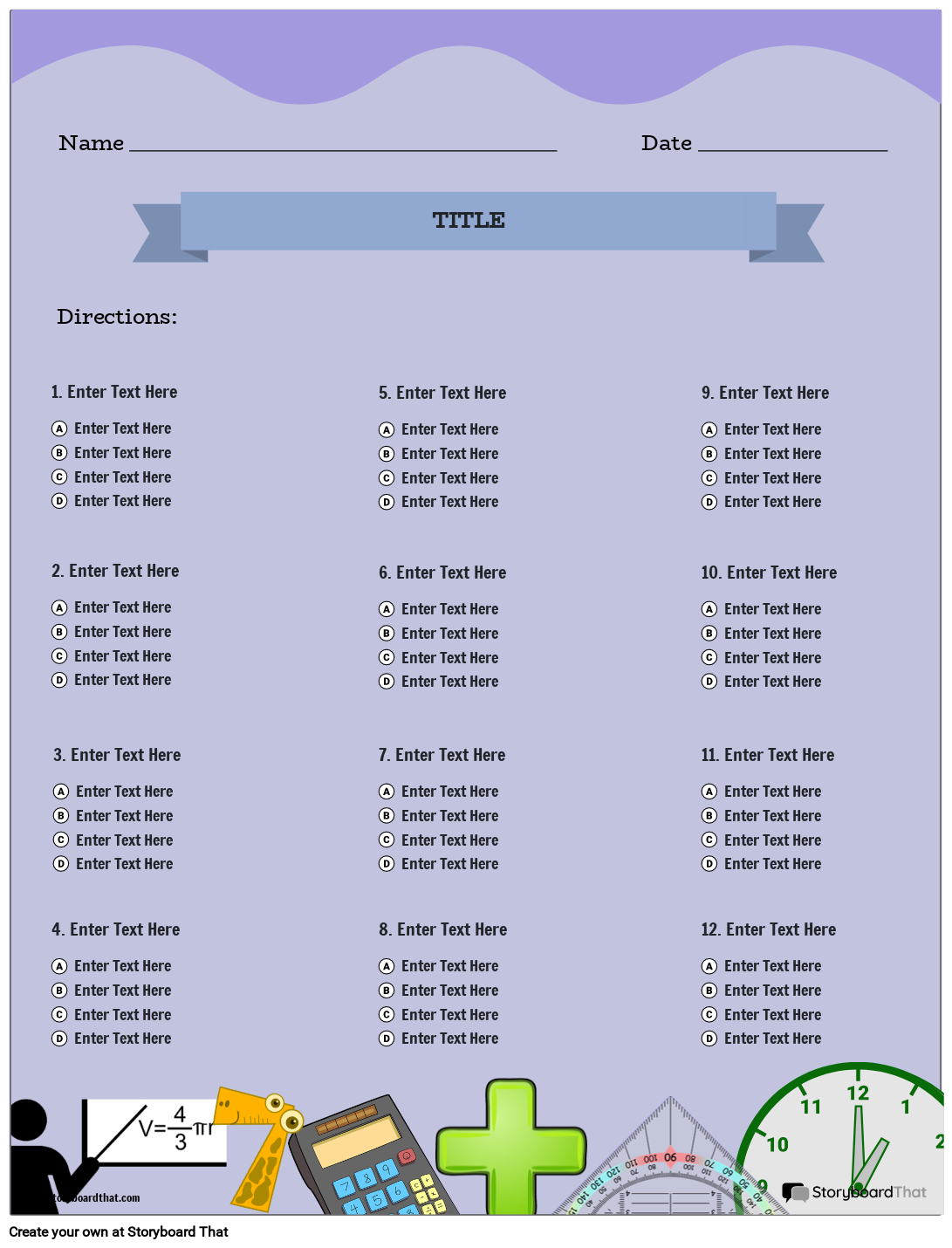 Free Printable Multiple Choice Quiz Maker Download Free Printable