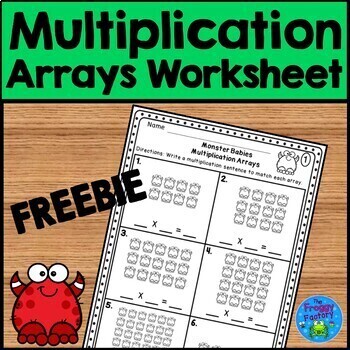 Multiplication Arrays Worksheet - FREEBIE | Multiplication Worksheets