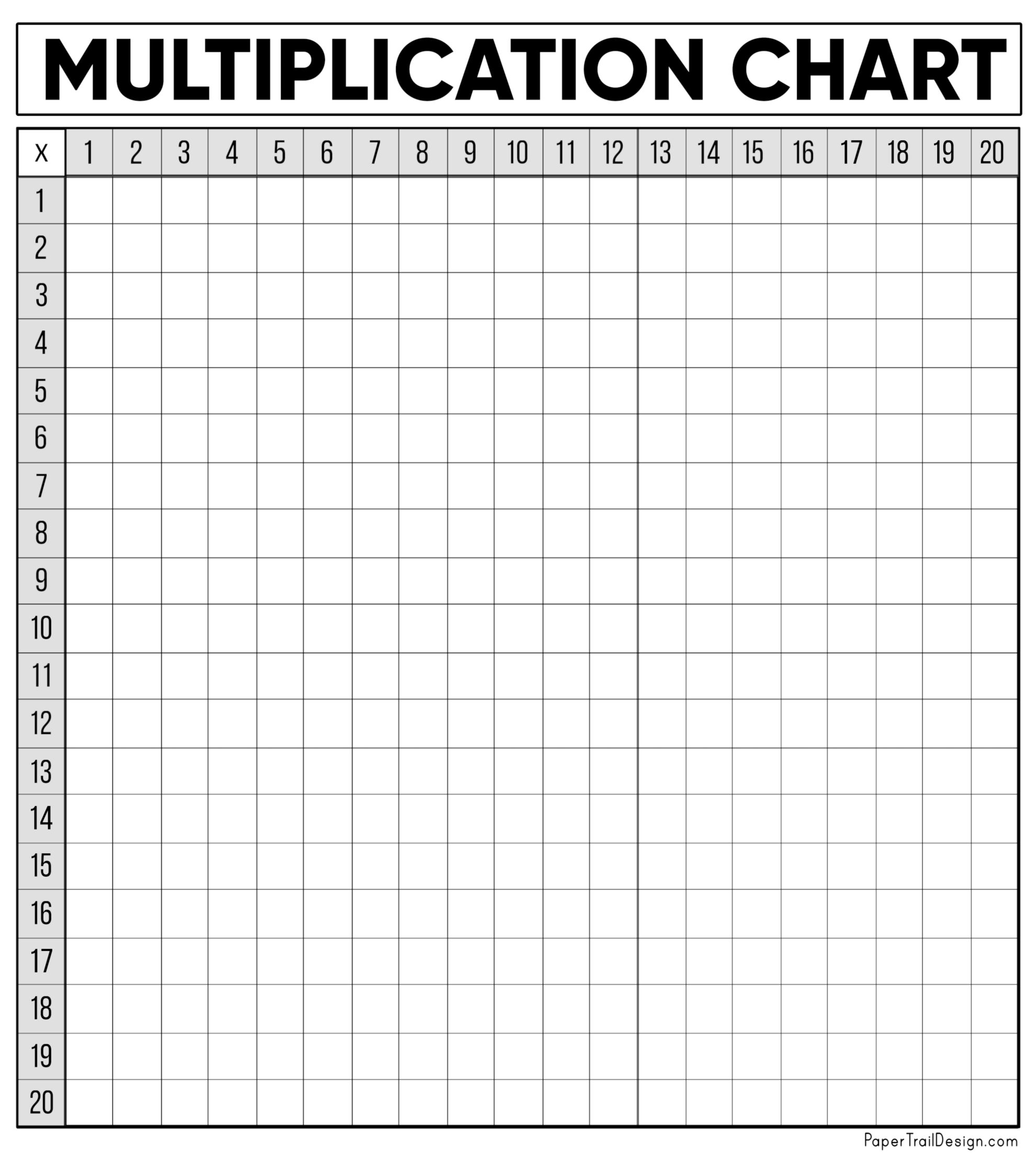 printable multiplication chart up to 20
