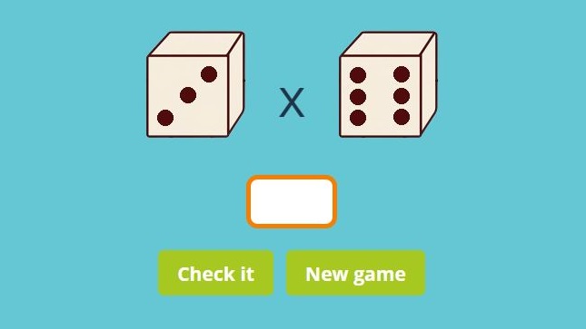 Free Multiplication Dice Games ONLINE + Printable
