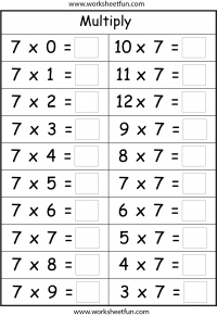 Multiplication Basic Facts - 2, 3, 4, 5, 6, 7, 8 &  9 Times Tables ...