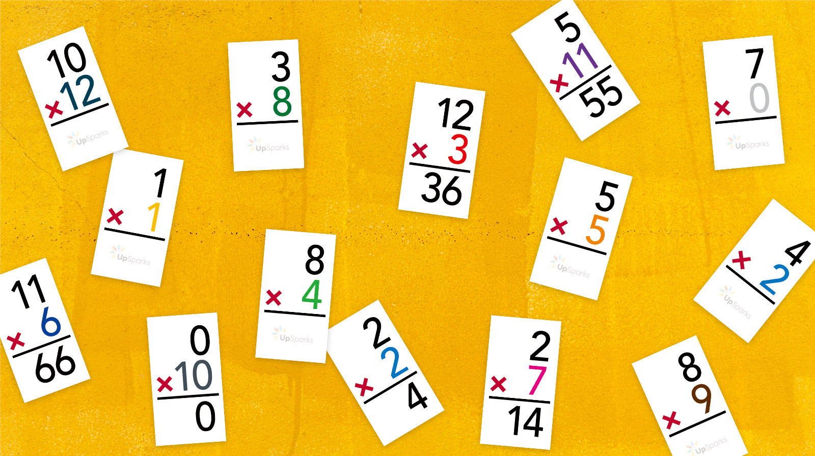 Free Multiplication Flash Cards Printable Sheets from UpSparks