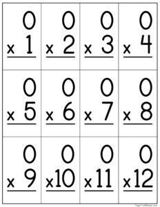 printable multiplication flashcards with answers on back