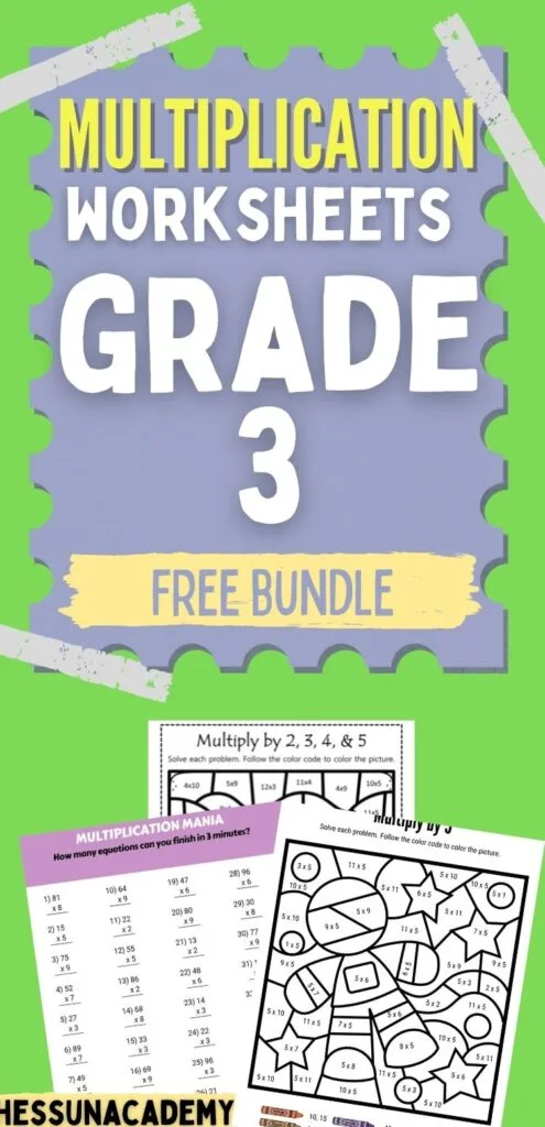 printable multiplication sheets grade 3