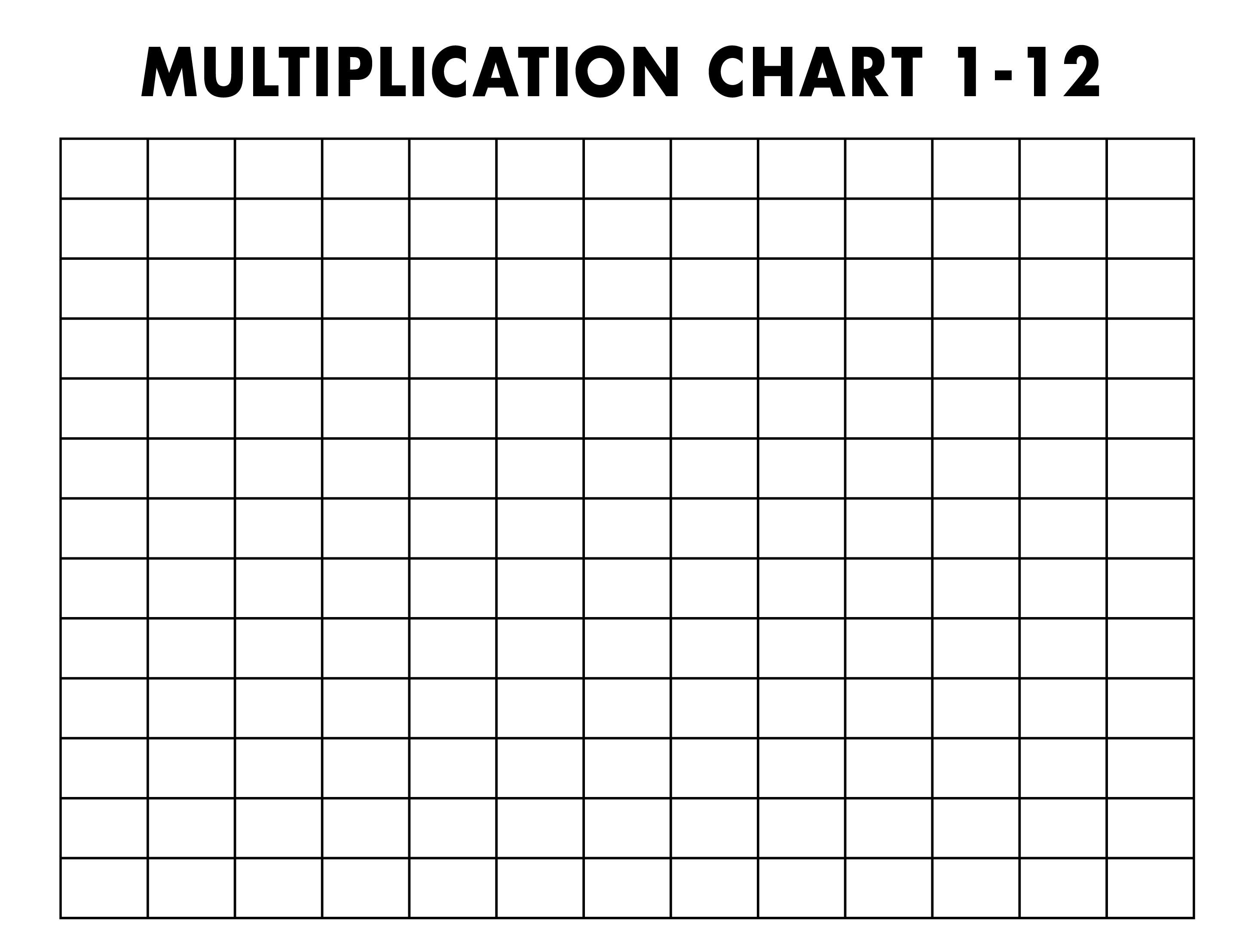 Free Multiplication Chart Printables - World of Printables