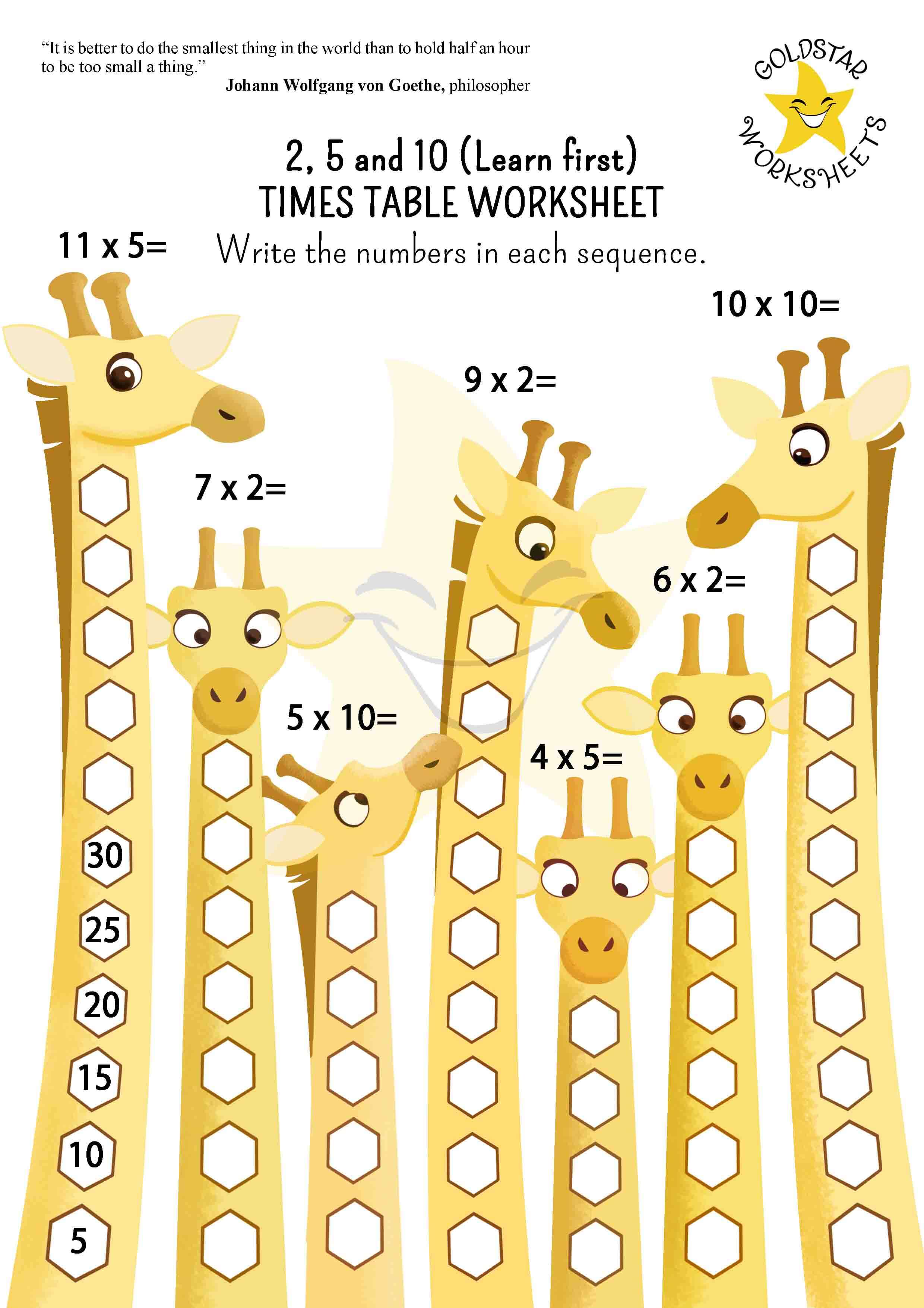 Free Printable Times Table Worksheets (Do On Your Device or Print ...