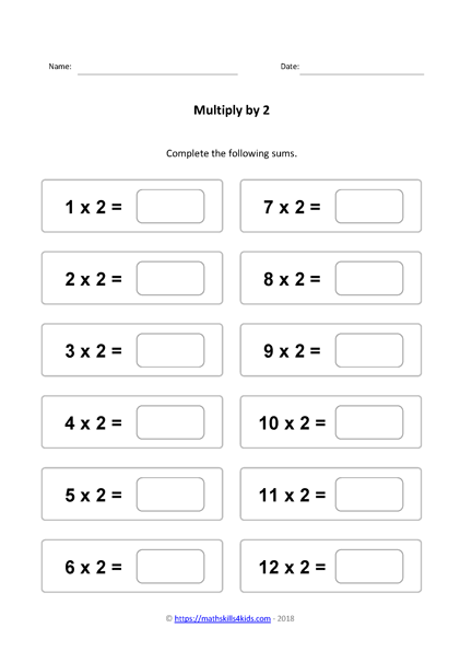 Times Tables Worksheets PDF | Multiplication table 1-10 worksheet