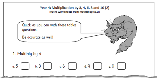 8 Times Tables Worksheets (in Order and Random) - WordUnited