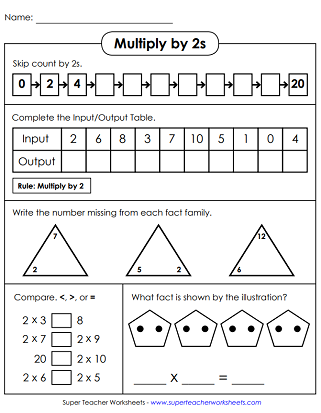 printable multiplication worksheet 2