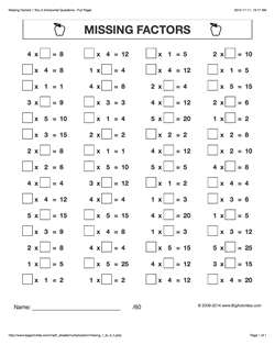 printable multiplication worksheet 4th grade math