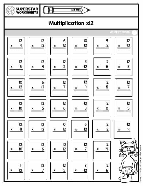 Multiplication Drills -Worksheets Library