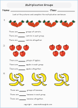 Grade 1 graphic multiplication math school worksheets for primary ...