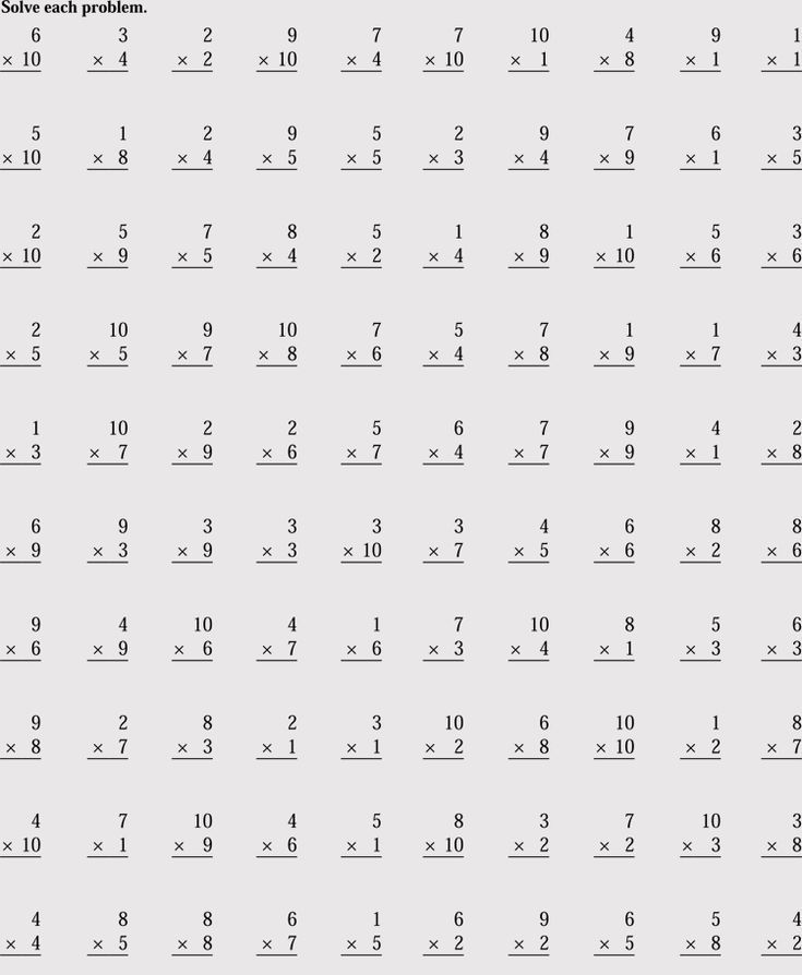 printable multiplication worksheets for grade 4