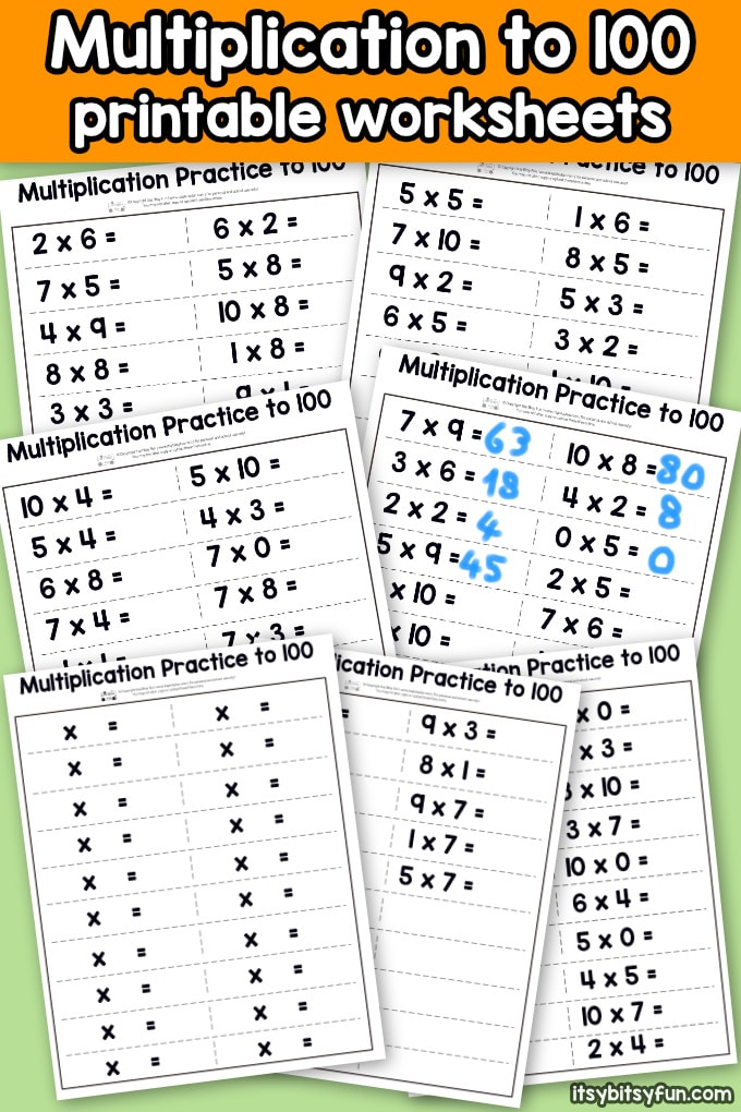 printable multiplication worksheets x3