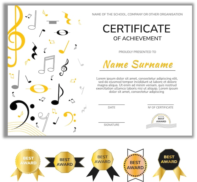 Free Printable Music Certificates For Students Free Printable Music Certificates For Students