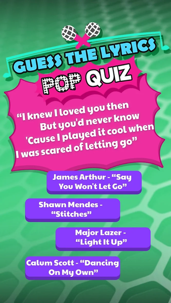 printable music lyrics quizzes