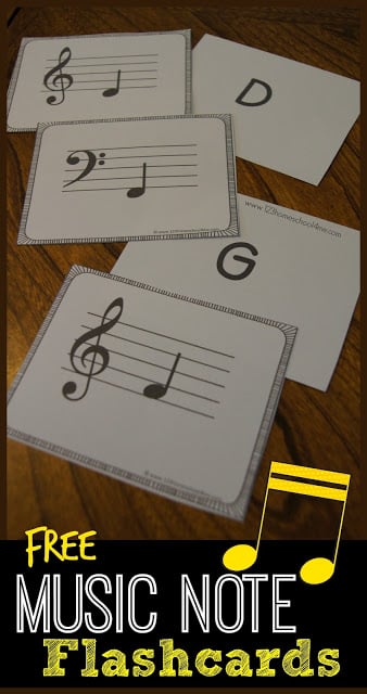 FREE FREE Printable Music Note Flashcards for Kids