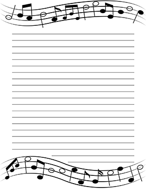 printable music stationery