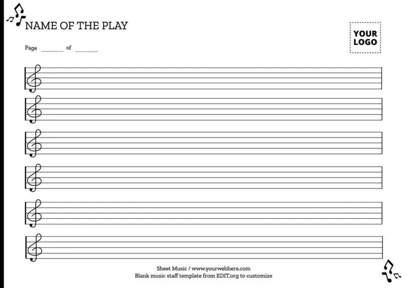 printable music writing paper