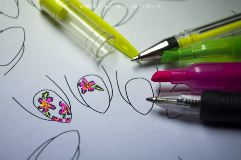 printable nail art templates