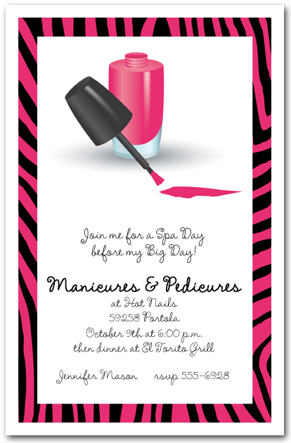 printable nail polish birthday invitations