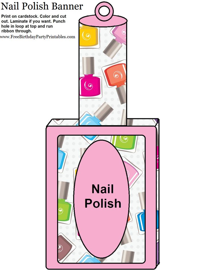 Free Nail Polish Birthday Party Printables