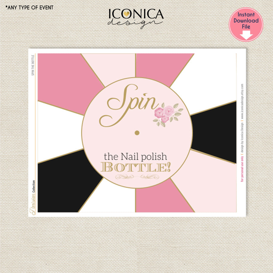printable nail polish birthday invitations