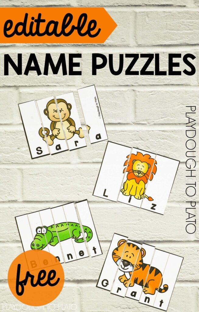 printable name puzzles for preschoolers
