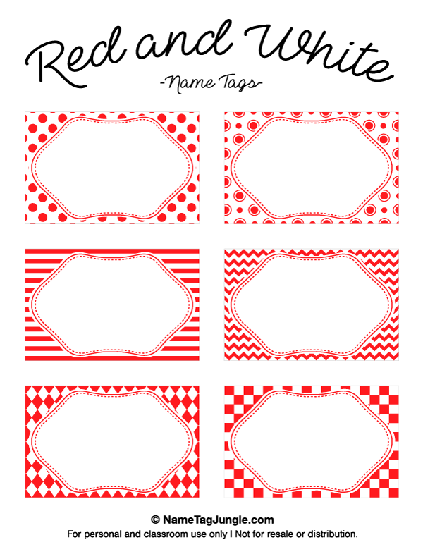 printable name tags black and white