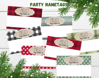 Printable Name Tags Christmas Name Tags Stocking Name Tags ...