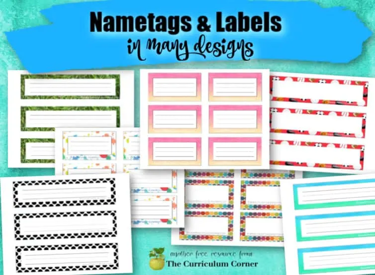 Desk Name Tags &  Classroom Labels - The Curriculum Corner 123