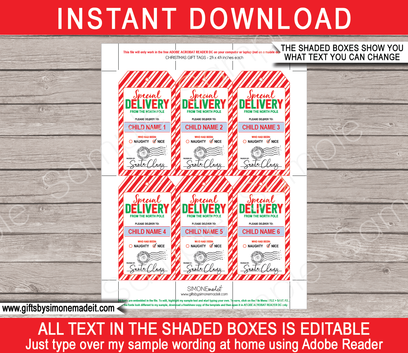 printable name tags from santa