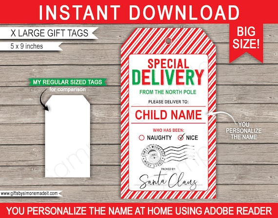printable name tags from santa